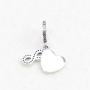 Beauty Heart Infinite Friend Charm 925 Sterling Silver Friendship Friend Forever Dangle Beads Fit Necklace and Bracelet