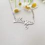 YSAHan Custom Initial Name Necklace Personalized Love Heart Charm Pendant Nameplate Jewelry Birthday Valentines Day Gift for Women Girls