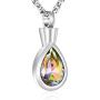 XIUDA Teardrop Urn Necklace for Ashes Crystal Waterdrop Cremation Necklace for Ashes Memorial Ashes Jewelry Pendant for Women