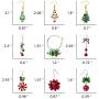 9 Pairs Christmas Earrings for Women Holiday Earrings for Girls Bow Tree Snowflake Earrings