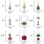 9 Pairs Christmas Earrings for Women Holiday Earrings for Girls Bow Tree Snowflake Earrings