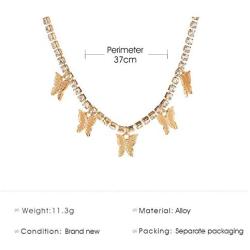 Modyle Bohemian Cute Butterfly Choker Necklace for Women Gold Silver Color Clavicle Chain 2020 Fashion Female Choker Jewelry