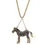 Uloveido Women Long Chain Animal Horse Necklace for Girls Women 18K Gold Plated Black Cubic Zirconia Zebra Pendant Necklace YS857 Uloveido Women Long Chain Animal Horse Necklace for Girls Women 18K Gold Plated Black Cubic Zirconia Zebra Pendant Necklace YS857