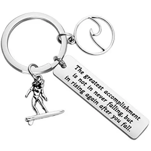 FUSTMW Surfer Gifts Surfing Keychain Inspirational Surfing Lover Gift Ocean Waves Charm Sport Pendant Surfer Girl Gift for Best Friends FUSTMW Surfer Gifts Surfing Keychain Inspirational Surfing Lover Gift Ocean Waves Charm Sport Pendant Surfer Girl Gift for Best Friends