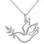 S925 Sterling Silver Jewelry Animal in Heart Pendant Necklace 18 inches
