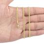 Nuragold 10k Yellow Gold 3mm Miami Cuban Link Chain Pendant Necklace, Mens Womens Lobster Lock 16'' 18'' 20'' 22'' 24'' 26'' 28'' 30''