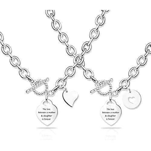 G-Ahora Mother and Daughter Necklace Set for 2 3 4 The Love Between Mother and Daughters is Forever Mothers Day Jewelry Gift for Mom from Daughter G-Ahora Mother and Daughter Necklace Set for 2 3 4 The Love Between Mother and Daughters is Forever Mothers Day Jewelry Gift for Mom from Daughter