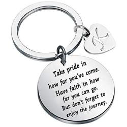 FUSTMW Initial Letter Keychain Alphabet Key Ring Graduation Gifts Initial Pendant Charm Inspiration Gifts Birthday Gifts