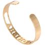 MANZHEN Custom Hollow Name Bangle Personalized Jewelry Gold Silver Roman Numeral Cuff Bracelet