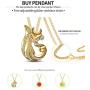 Womens pendant necklace, 18K gold zirconium-plated zirconium fox pendant, with stainless steel necklace, pendant can be used as a brooch