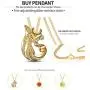 Womens pendant necklace, 18K gold zirconium-plated zirconium fox pendant, with stainless steel necklace, pendant can be used as a brooch