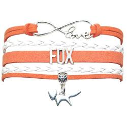 HHHbeauty Fox Bracelet Jewelry Leather Infinity Love Fox Gifts Fox Jewelry Bracelet Gifts for Women, Girls, Men, Boys, Fox Lover Popular Infinity Love Charm, Fox Lover Gifts