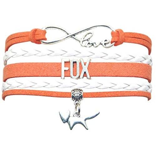 HHHbeauty Fox Bracelet Jewelry Leather Infinity Love Fox Gifts Fox Jewelry Bracelet Gifts for Women, Girls, Men, Boys, Fox Lover Popular Infinity Love Charm, Fox Lover Gifts