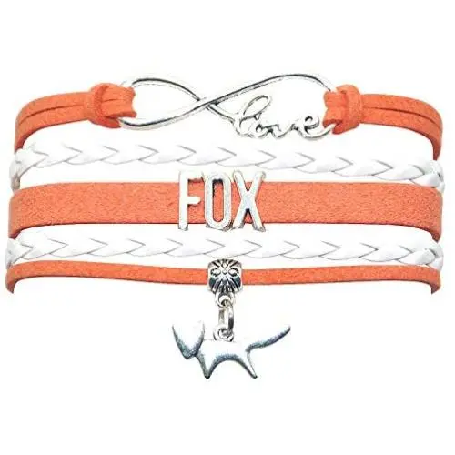 HHHbeauty Fox Bracelet Jewelry Leather Infinity Love Fox Gifts Fox Jewelry Bracelet Gifts for Women, Girls, Men, Boys, Fox Lover Popular Infinity Love Charm, Fox Lover Gifts