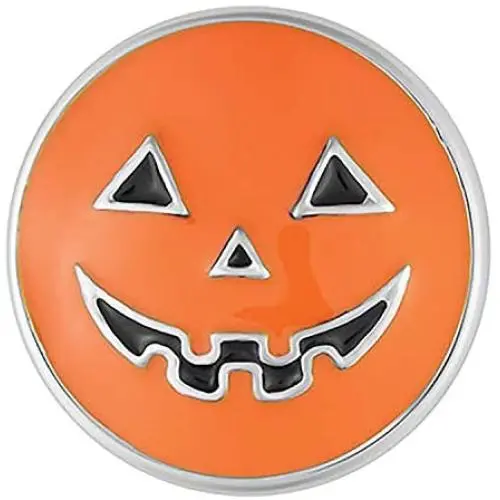Ginger Snaps Orange Pumpkin Charm Accessory | Interchangeable, Customizable & Adjustable Snap Jewelry Collection | Button Charms for Necklaces, Bracelets & Rings | Standard Size | SN19-28 Ginger Snaps Orange Pumpkin Charm Accessory | Interchangeable, Customizable & Adjustable Snap Jewelry Collection | Button Charms for Necklaces, Bracelets & Rings | Standard Size | SN19-28