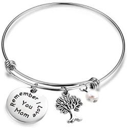 Luvalti I Love You, Mom Expandable Rafaelian Bracelet Mom Bracelet, Mom Son Charm Bracelet Makes The Perfect Mom Gift