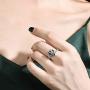Real 925 Sterling Silver Lotus Open Rings for Women Men Gifts Vintage Floral Finger Ring Silver Fashion Party Jewelry Gifts