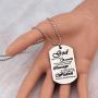 Religious Jewelry God Grant Me The Serenity Prayer Quote Dog Tag Keyring Christian Gift Inspirational Bracelet