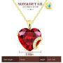 Heart Pendent Necklace for Women Girls Forever Love Heart Birthstone Necklaces Sterling Silver Gold Plated Birthday Fashion Jewelry Gift for Teen Girls Girlfriend Wife Mom