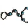 TFJ Women Fashion Jewelry Hand Chain Metal Bracelet Slave Ring Turquoise Blue Ethnic Antique Silver TFJ Women Fashion Jewelry Hand Chain Metal Bracelet Slave Ring Turquoise Blue Ethnic Antique Silver