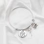 FUSTMW Cheer Charm Bracelet Cheerleading Gifts Believe in Yourself and You Will Be Unstoppable Bangle Bracelet Cheer Jewelry for Cheerleaders Cheer Coaches or Team