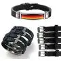 TAGOMEI National Flag Silicone Bracelet Wristband Stainless Steel Adjustable Size Wristband Bracelet for Soccer Fans TAGOMEI National Flag Silicone Bracelet Wristband Stainless Steel Adjustable Size Wristband Bracelet for Soccer Fans
