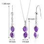 Peora Nurse Retirement Jewelry for Women - Sterling Silver Necklace Earrings Set Amethyst Oval Shape, Farewell Gifts for Coworker with Gift Box