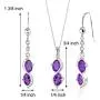 Peora Nurse Retirement Jewelry for Women - Sterling Silver Necklace Earrings Set Amethyst Oval Shape, Farewell Gifts for Coworker with Gift Box Peora Nurse Retirement Jewelry for Women - Sterling Silver Necklace Earrings Set Amethyst Oval Shape, Farewell Gifts for Coworker with Gift Box