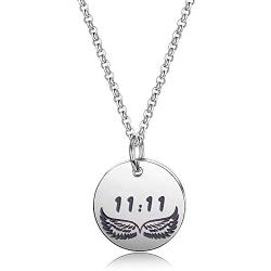 Detailed 11:11 Angel Wing Necklace Make A Wish Jewelry