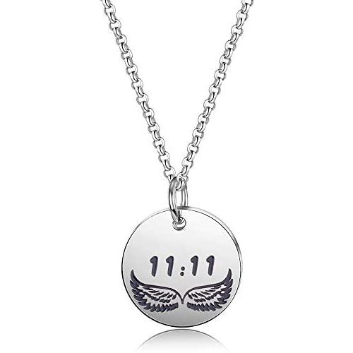 Detailed 11:11 Angel Wing Necklace Make A Wish Jewelry