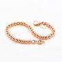 Dankadi New Womens 925 Sterling Silver Bracelet Minimalist 4-6MM Round Bead Chain Solid Silver Bracelet Charm Jewelry Lobster Claw Clasp