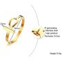 PJ Jewelry Stainless Steel Egyptian Ankh Cross Key of Life Open Cuff Bangle Bracelet for Women