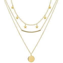 YANCHUN Star Choker Necklace Gold Star Necklace for Women Dainty Layer Necklaces for Teen Girls Gift