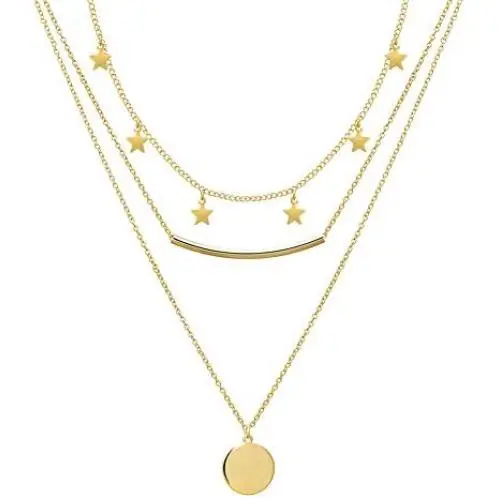 YANCHUN Star Choker Necklace Gold Star Necklace for Women Dainty Layer Necklaces for Teen Girls Gift