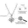 Dusset 925 Sterling Silver Necklace for Women with Swarovski Zirconia Stone, 19'' Silver Chain, Pendant Necklaces for Women, Silver Jewelry for Women, Aesthehic Womens Jewellery