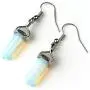 JOVIVI Womens Natural Amethyst Aventurine Opalite Crystal Chakra Pendant Earrings Set