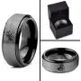 Musician Electric Guitar Ring - Tungsten Band 8mm - Men - Women - 18k Rose Gold Step Bevel Edge - Yellow - Grey - Blue - Black - Brushed - Polished - Wedding - Gift Dome Flat Musician Electric Guitar Ring - Tungsten Band 8mm - Men - Women - 18k Rose Gold Step Bevel Edge - Yellow - Grey - Blue - Black - Brushed - Polished - Wedding - Gift Dome Flat