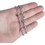 Silvadore 4mm Rope Mens Necklace - Silver Chain Twist Stainless Steel Jewelry - Neck Link Chains for Men Man Male Women Boys Girls - 18'' 20'' 22'' 24'' 26'' 36'' UK