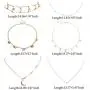 4 Sets Layered Choker Necklace Gold Butterfly Star Moon Heart Pendant Necklace Cute Vsco Multilayer Chain Choker Necklace for women teen girl