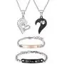 Highven Couple Necklace Bracelet Set I Love Necklace Love Heart Crown Necklace BFF Bracelet Couple Gift Highven Couple Necklace Bracelet Set I Love Necklace Love Heart Crown Necklace BFF Bracelet Couple Gift