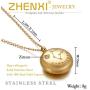 ZHENXI 12 Constellations Horoscope Zodiac Necklace 18K Gold Plated Cubic Zirconia Jewelry for Women Girl Astrology Dainty Birthday Gifts with Packing