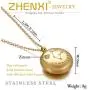 ZHENXI 12 Constellations Horoscope Zodiac Necklace 18K Gold Plated Cubic Zirconia Jewelry for Women Girl Astrology Dainty Birthday Gifts with Packing