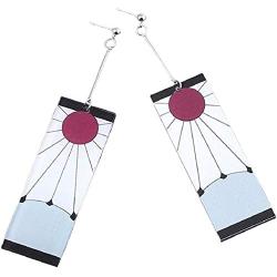 Demon Slayer Anime Cosplay Earrings,Demon Acrylic Earrings, Statement Acrylic Drop Earrings For Cosplay Party Women Gifts