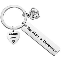 ENSIANTH Secretary Keychain You Make a Different Keychain Thank You Secretary Gift Legal Secretary Gift Medical Secretary Gift