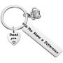 ENSIANTH Secretary Keychain You Make a Different Keychain Thank You Secretary Gift Legal Secretary Gift Medical Secretary Gift