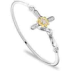 WUSUANED Sunflower Cross Bracelet You Are My Sunshine Jewelry Inspirational Gift for Women Girls
