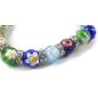 Nazareth Store Agate Colorful Flowers Beads Cross Bracelet Catholic Rosary Bangle Jerusalem Religious Christian Gifts for Boys Girls Jewelry for Women & Men