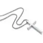 REVEMCN Gold Silver Black Cross Necklace, Simple Stainless Steel Cross Pendant Necklace for Men Women Kids 18-24 Inches Chain