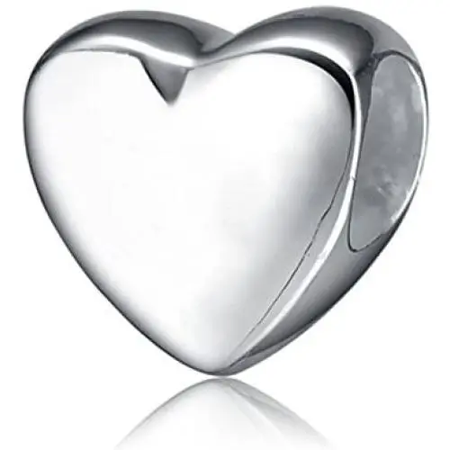CHAWIN Heart Charm, Star Charm 925 Sterling Silver Beads Fit Pandora Style Bracelets, Love Firmly Dangle, Dangling Pendant for Necklace and European Snake Chain, Birthday Charm Gifts