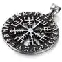 Elfasio Mens Stainless Steel Necklace Chain Viking Valknut Pirate Compass Symbol Pendant Jewelry 18-30inch Elfasio Mens Stainless Steel Necklace Chain Viking Valknut Pirate Compass Symbol Pendant Jewelry 18-30inch